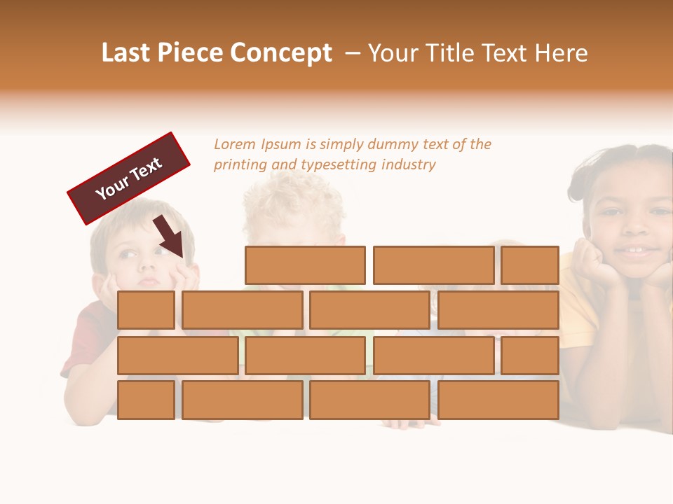 Isolation Little Schoolchild PowerPoint Template