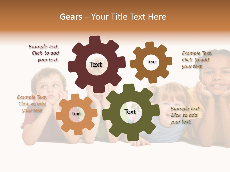 Isolation Little Schoolchild PowerPoint Template