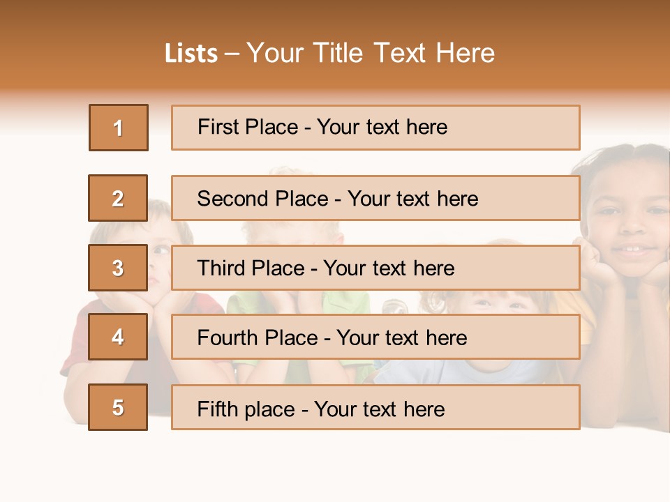 Isolation Little Schoolchild PowerPoint Template