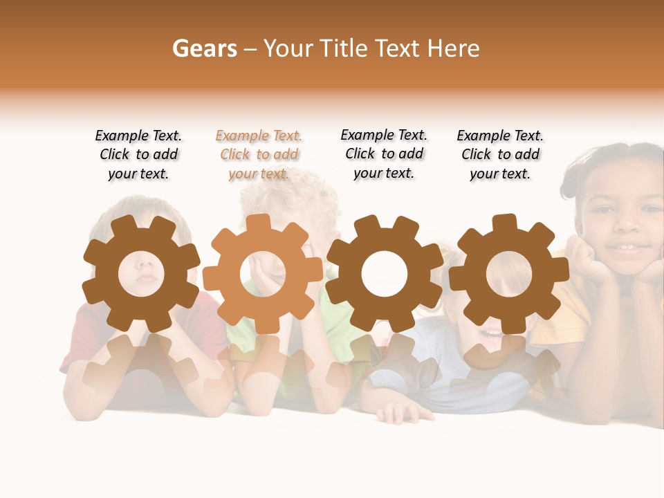 Isolation Little Schoolchild PowerPoint Template