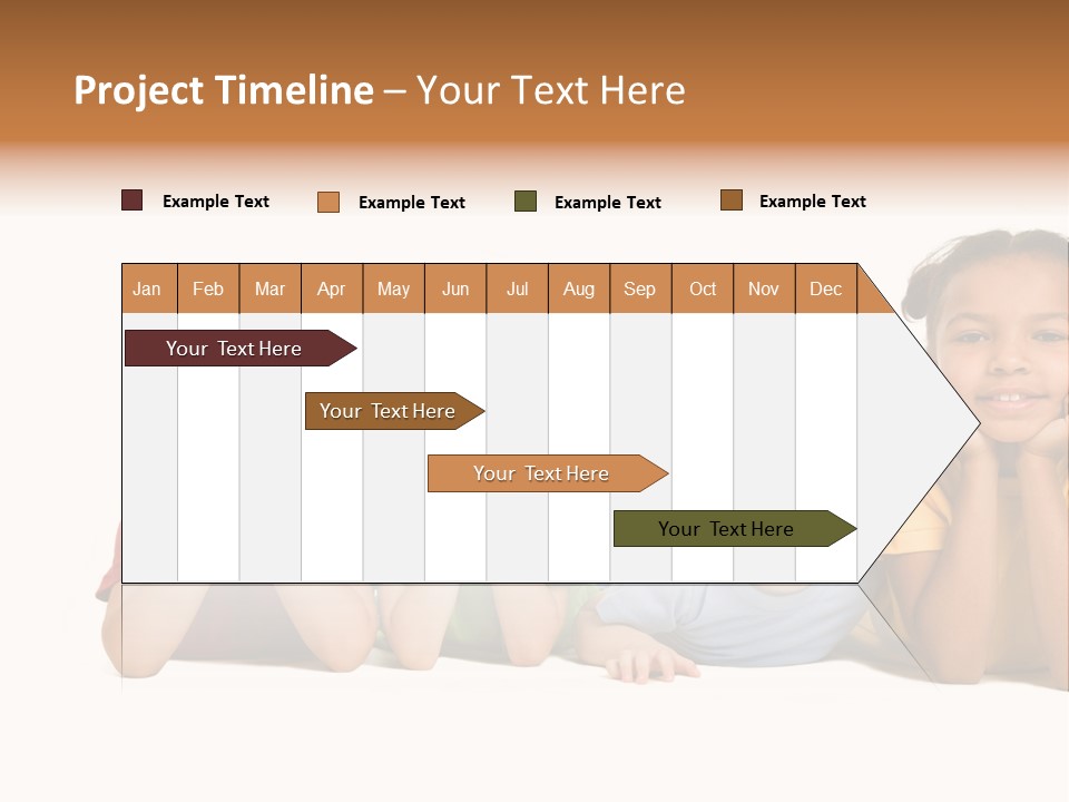 Isolation Little Schoolchild PowerPoint Template