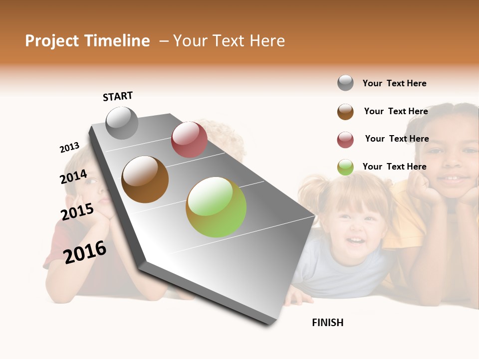 Isolation Little Schoolchild PowerPoint Template