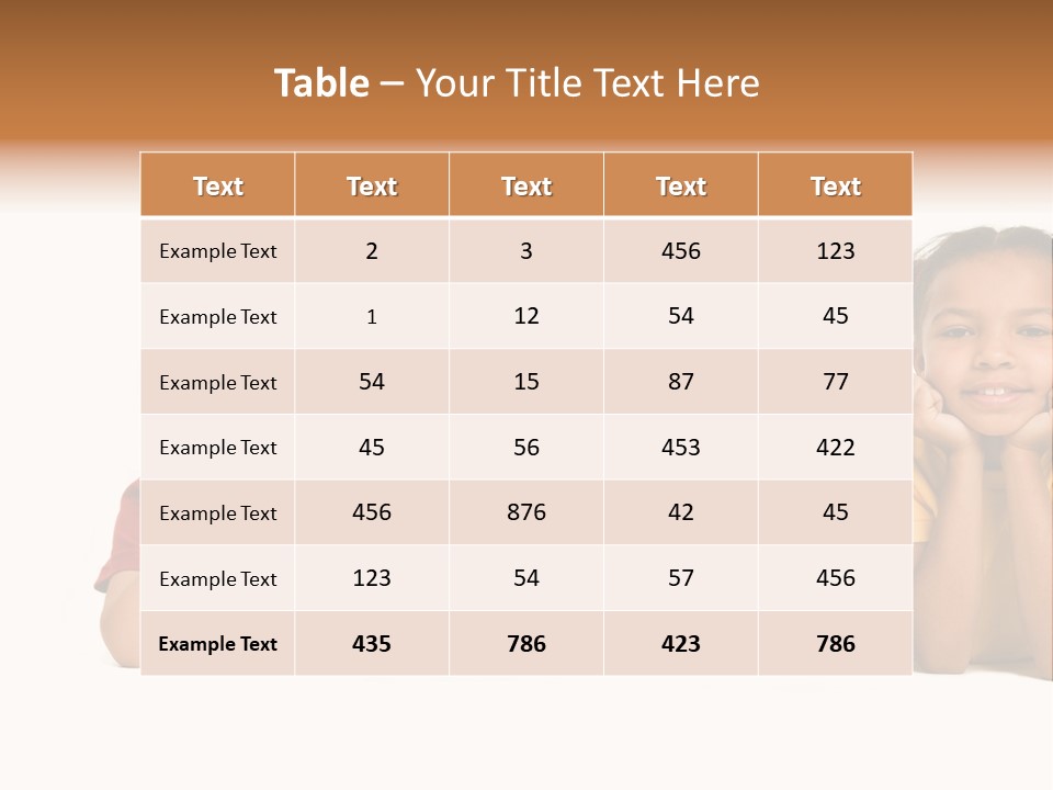 Isolation Little Schoolchild PowerPoint Template