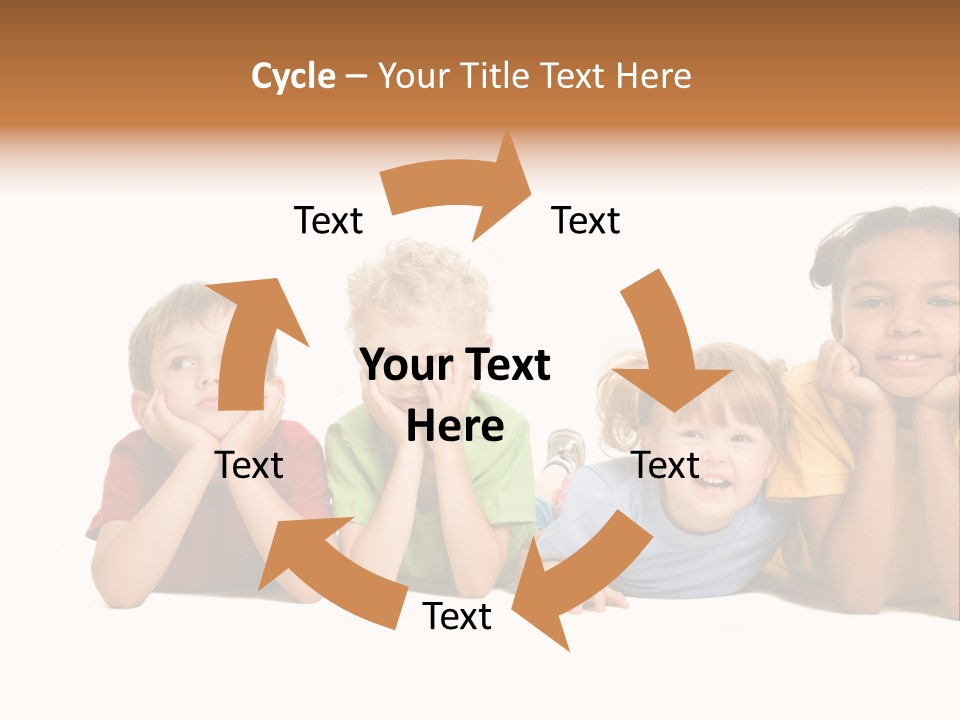 Isolation Little Schoolchild PowerPoint Template