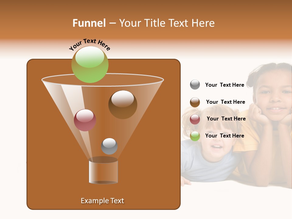 Isolation Little Schoolchild PowerPoint Template