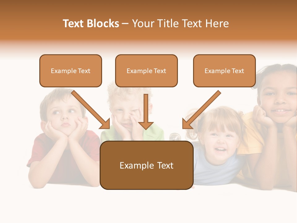 Isolation Little Schoolchild PowerPoint Template