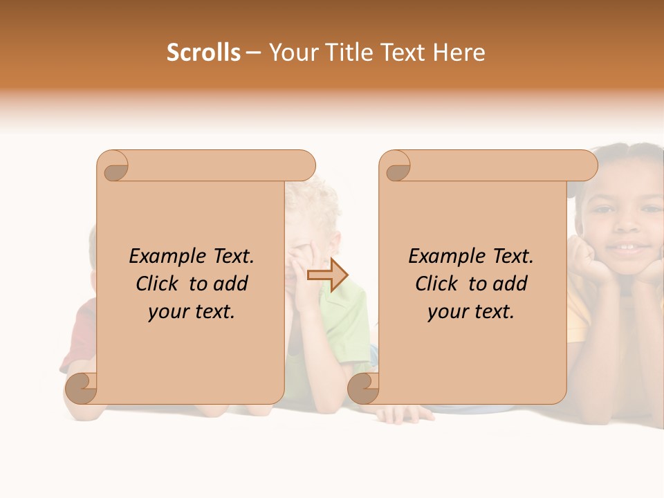 Isolation Little Schoolchild PowerPoint Template