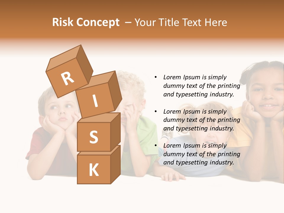 Isolation Little Schoolchild PowerPoint Template
