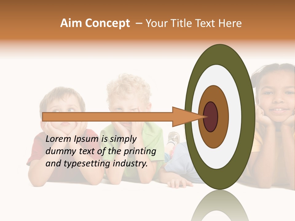 Isolation Little Schoolchild PowerPoint Template