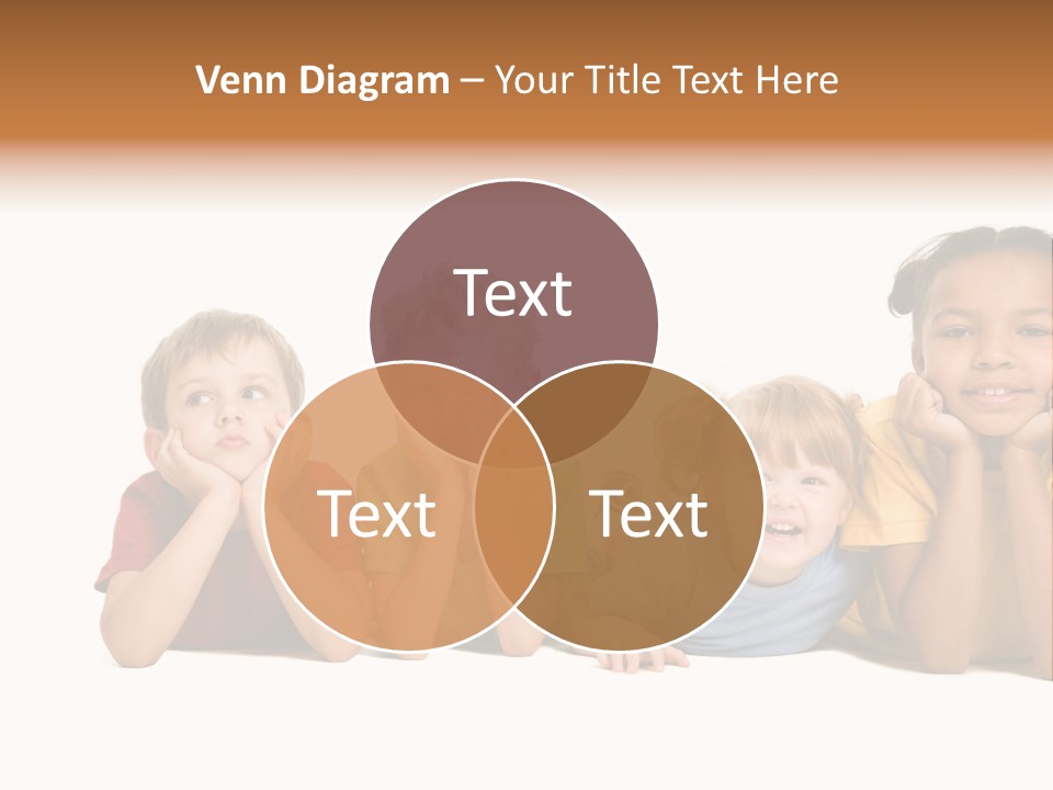 Isolation Little Schoolchild PowerPoint Template