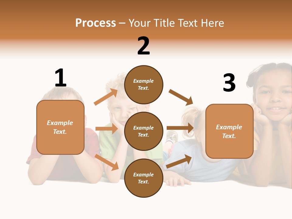 Isolation Little Schoolchild PowerPoint Template