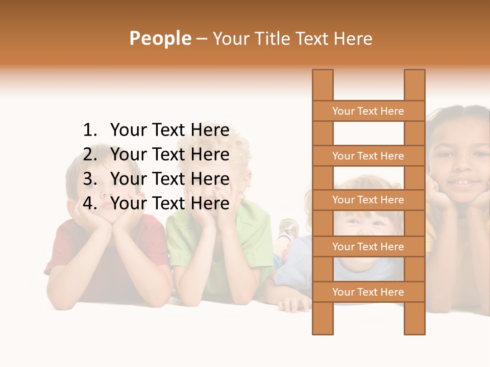 Isolation Little Schoolchild PowerPoint Template