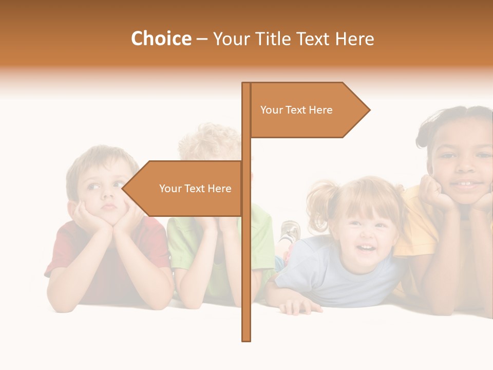 Isolation Little Schoolchild PowerPoint Template