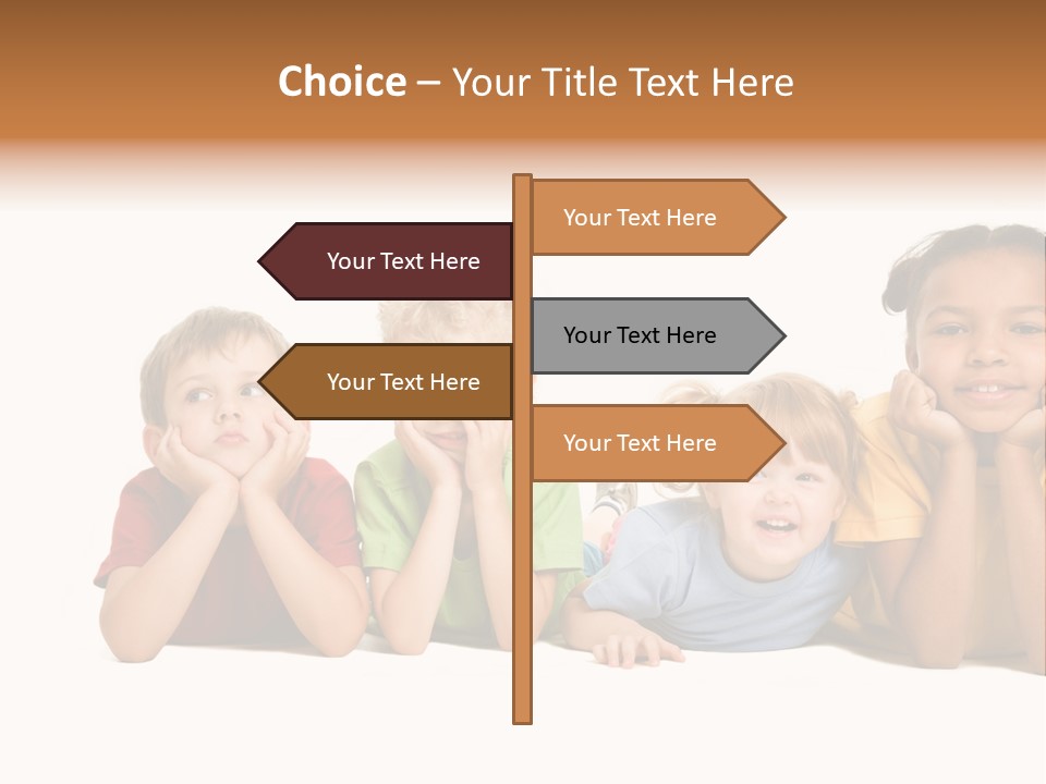 Isolation Little Schoolchild PowerPoint Template