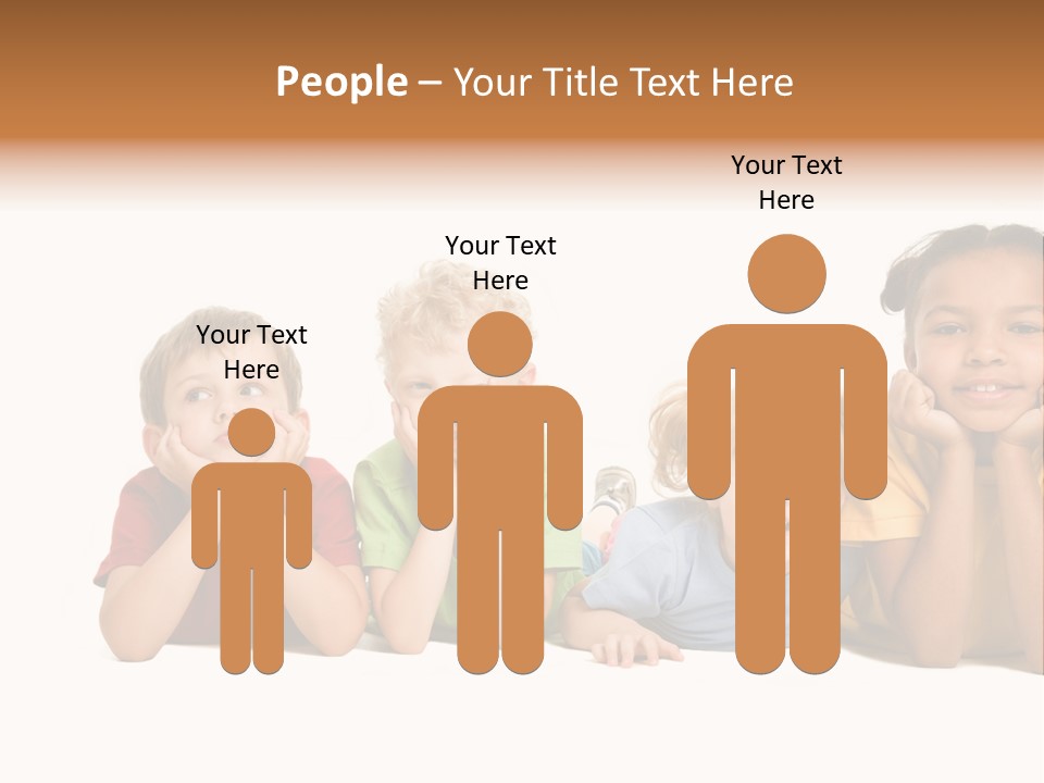 Isolation Little Schoolchild PowerPoint Template