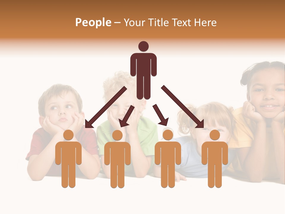 Isolation Little Schoolchild PowerPoint Template