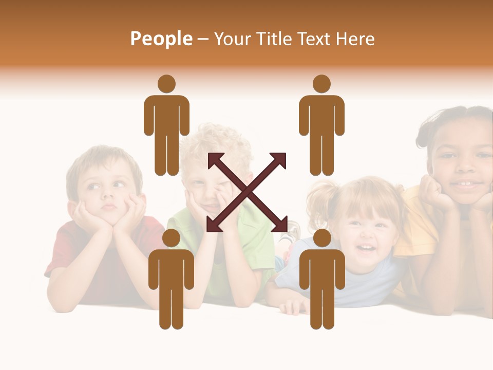 Isolation Little Schoolchild PowerPoint Template