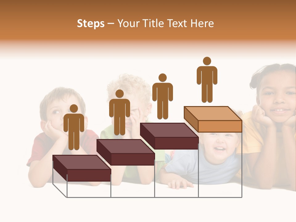 Isolation Little Schoolchild PowerPoint Template