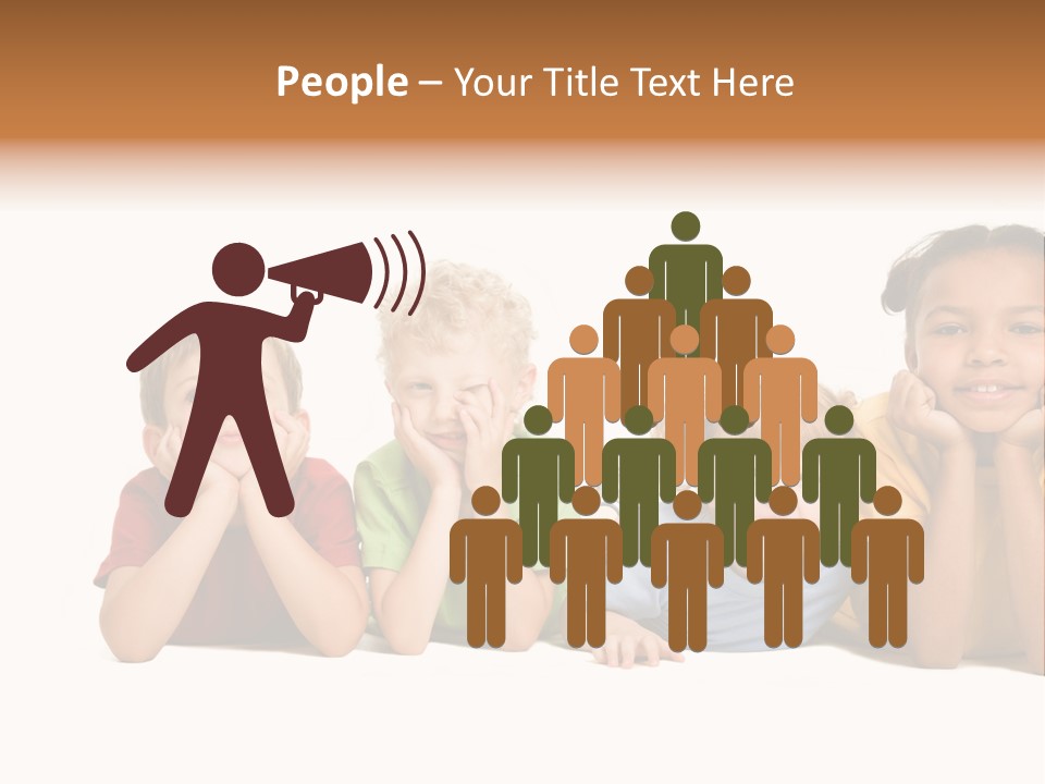 Isolation Little Schoolchild PowerPoint Template