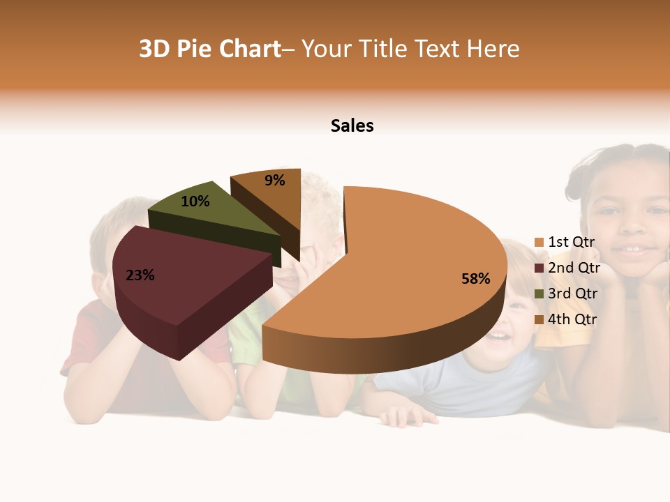 Isolation Little Schoolchild PowerPoint Template