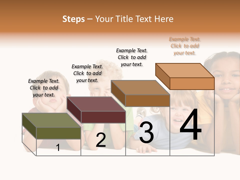Isolation Little Schoolchild PowerPoint Template