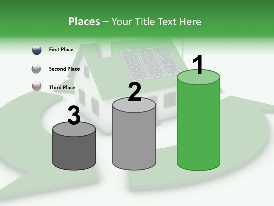 Solar Panel Neighbourhood Green PowerPoint Template