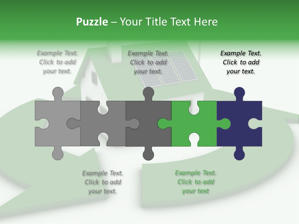Solar Panel Neighbourhood Green PowerPoint Template