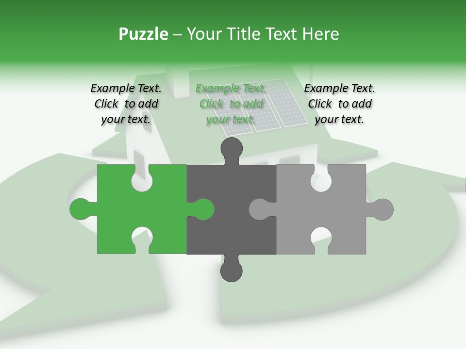 Solar Panel Neighbourhood Green PowerPoint Template