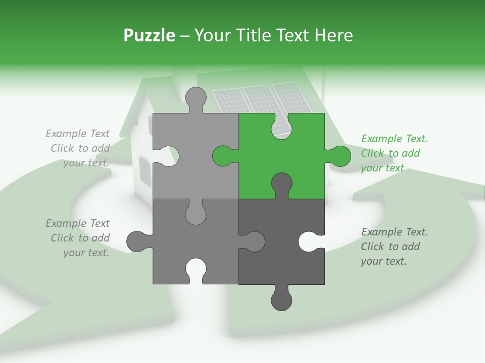 Solar Panel Neighbourhood Green PowerPoint Template