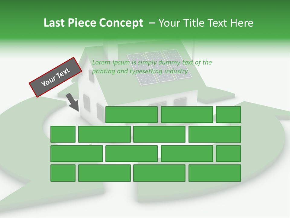 Solar Panel Neighbourhood Green PowerPoint Template