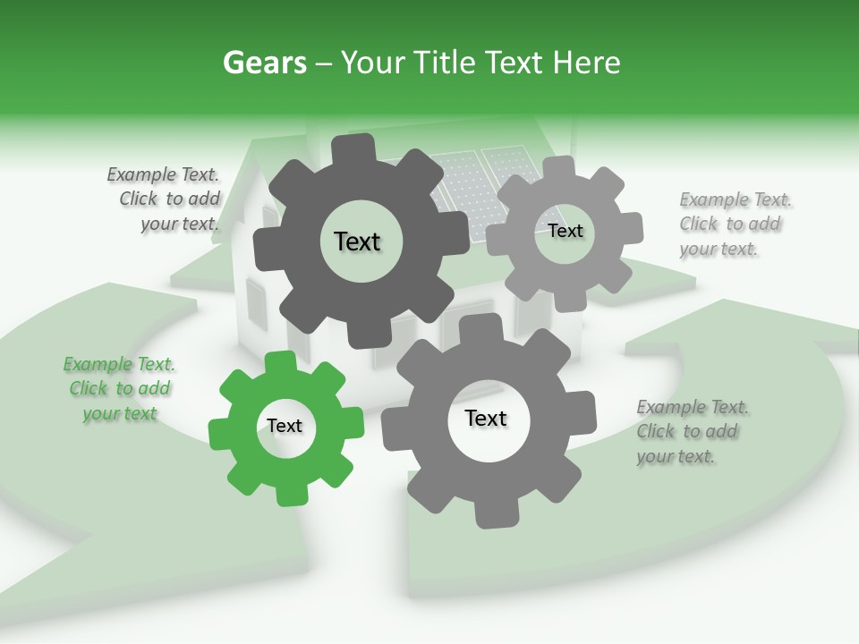 Solar Panel Neighbourhood Green PowerPoint Template