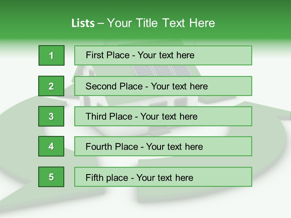 Solar Panel Neighbourhood Green PowerPoint Template