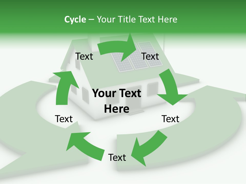 Solar Panel Neighbourhood Green PowerPoint Template