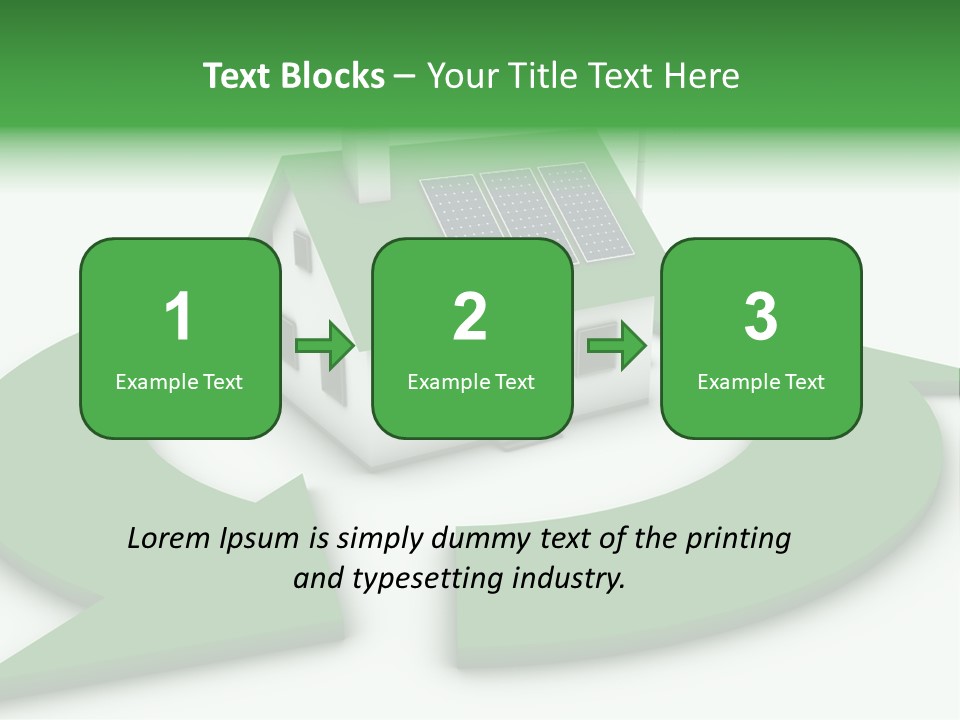 Solar Panel Neighbourhood Green PowerPoint Template