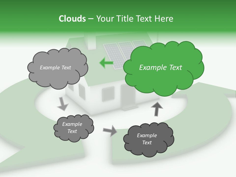 Solar Panel Neighbourhood Green PowerPoint Template