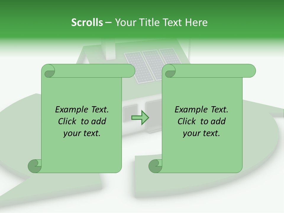 Solar Panel Neighbourhood Green PowerPoint Template