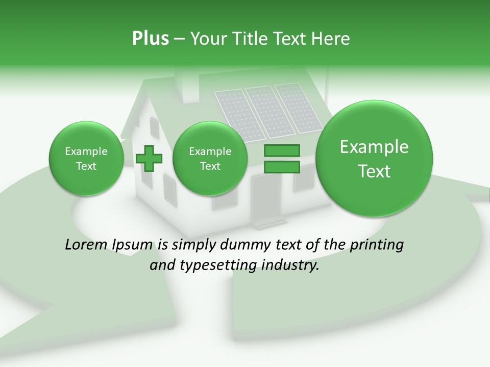 Solar Panel Neighbourhood Green PowerPoint Template