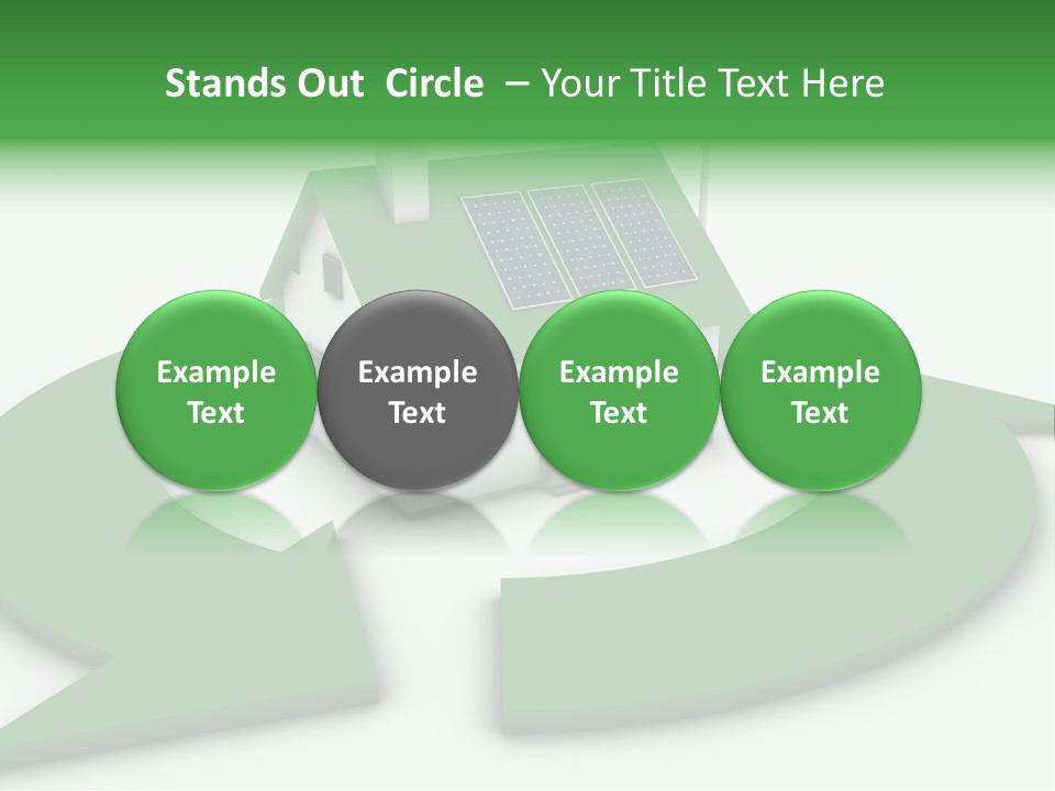 Solar Panel Neighbourhood Green PowerPoint Template