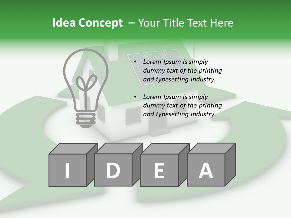 Solar Panel Neighbourhood Green PowerPoint Template