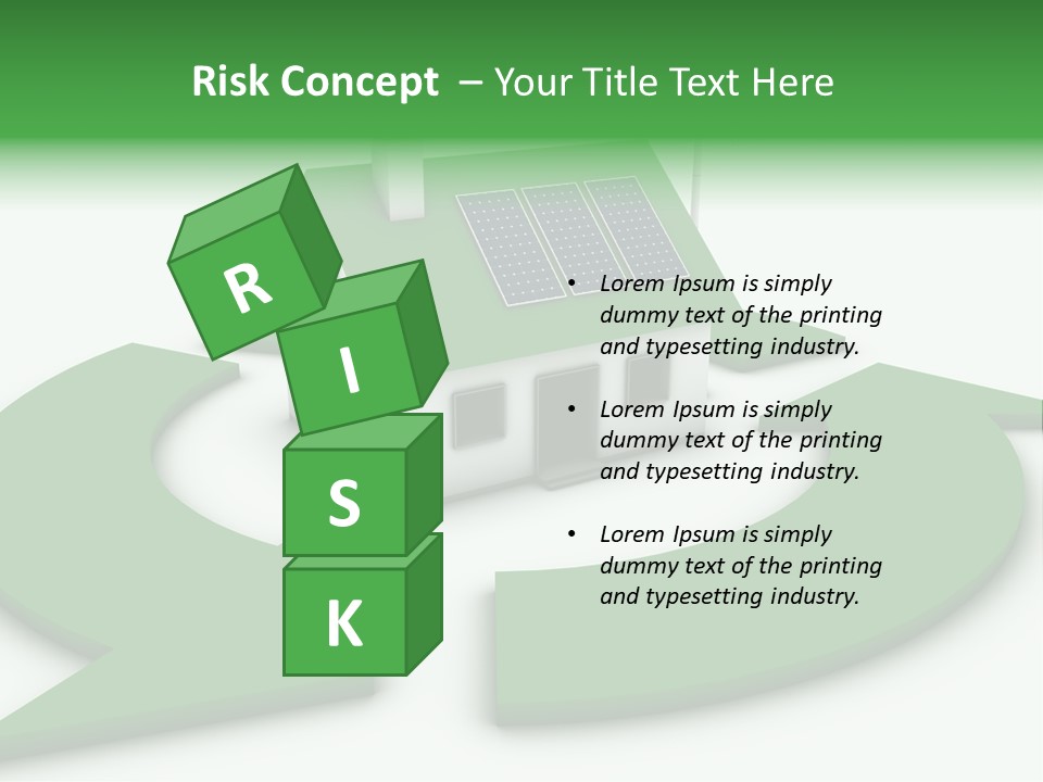Solar Panel Neighbourhood Green PowerPoint Template