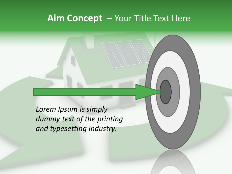 Solar Panel Neighbourhood Green PowerPoint Template