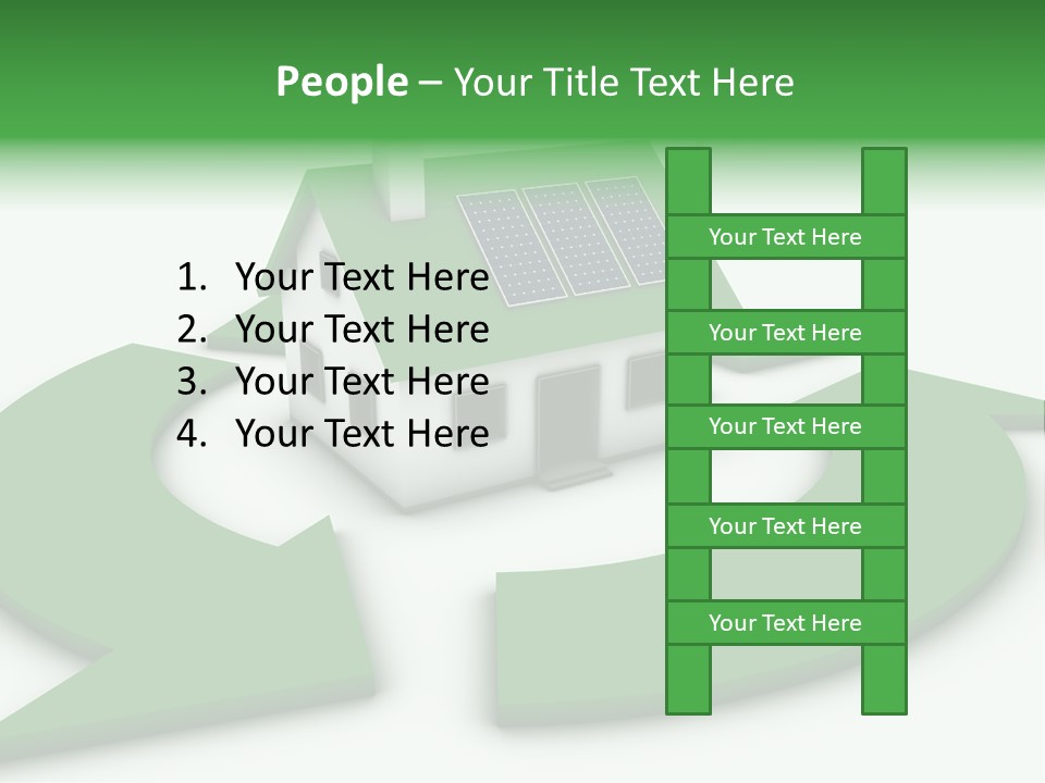 Solar Panel Neighbourhood Green PowerPoint Template