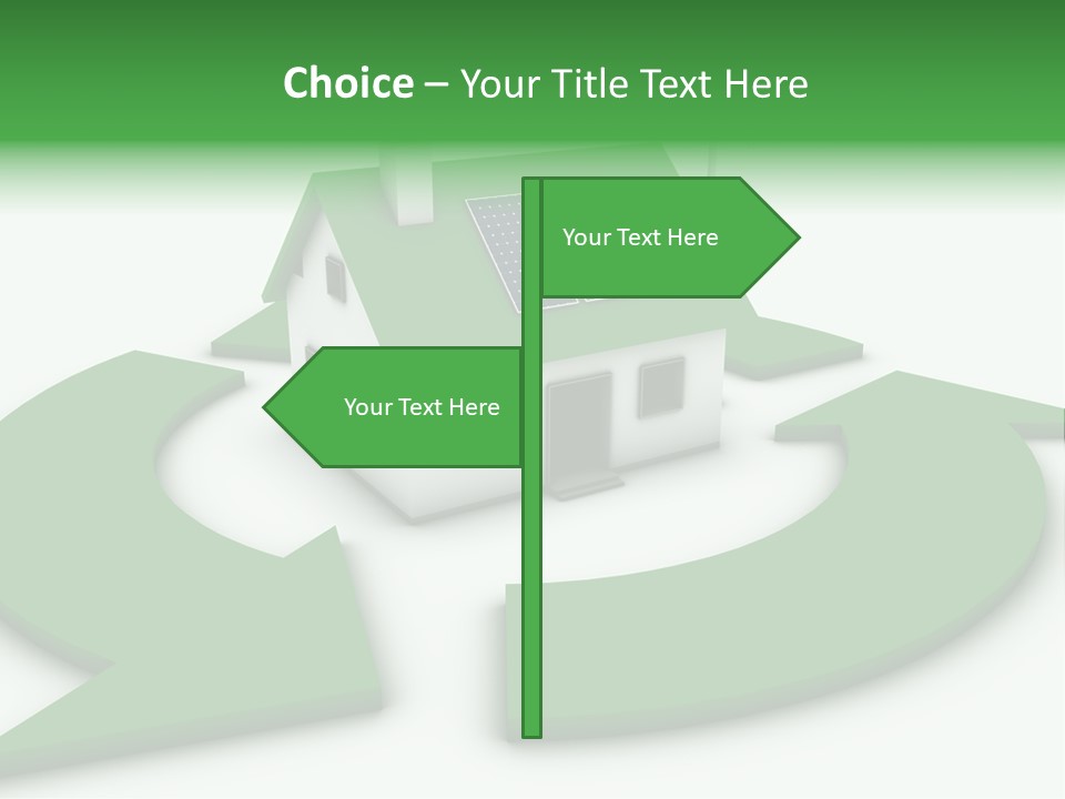 Solar Panel Neighbourhood Green PowerPoint Template