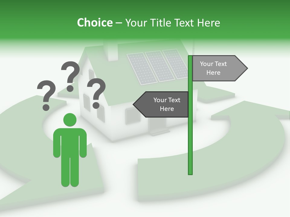 Solar Panel Neighbourhood Green PowerPoint Template