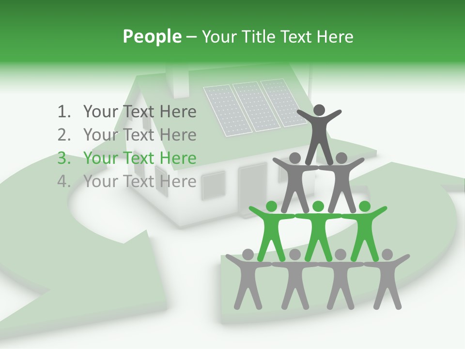 Solar Panel Neighbourhood Green PowerPoint Template