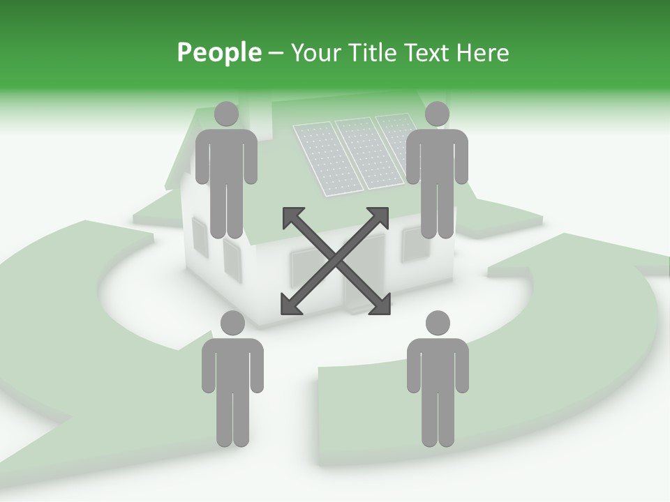 Solar Panel Neighbourhood Green PowerPoint Template