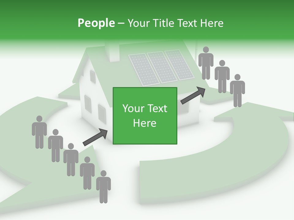Solar Panel Neighbourhood Green PowerPoint Template