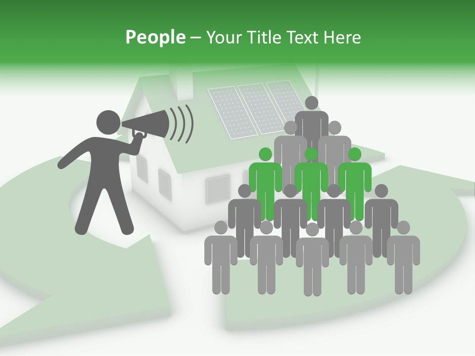 Solar Panel Neighbourhood Green PowerPoint Template
