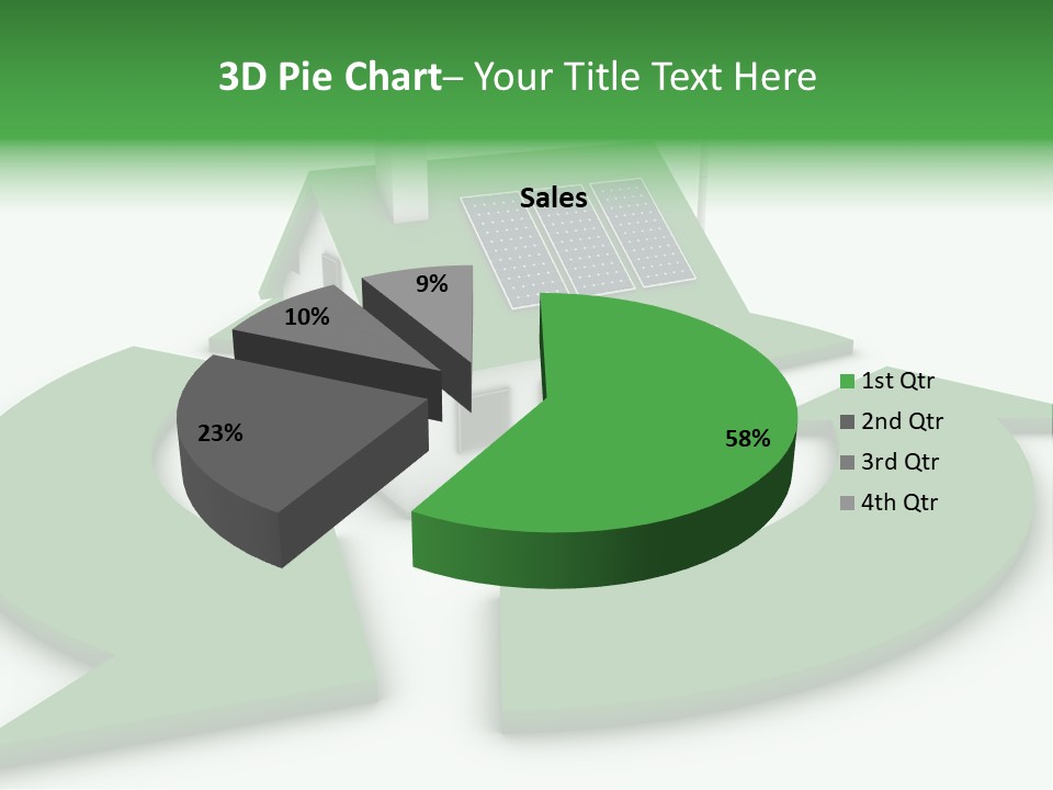 Solar Panel Neighbourhood Green PowerPoint Template