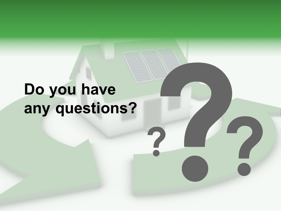 Solar Panel Neighbourhood Green PowerPoint Template